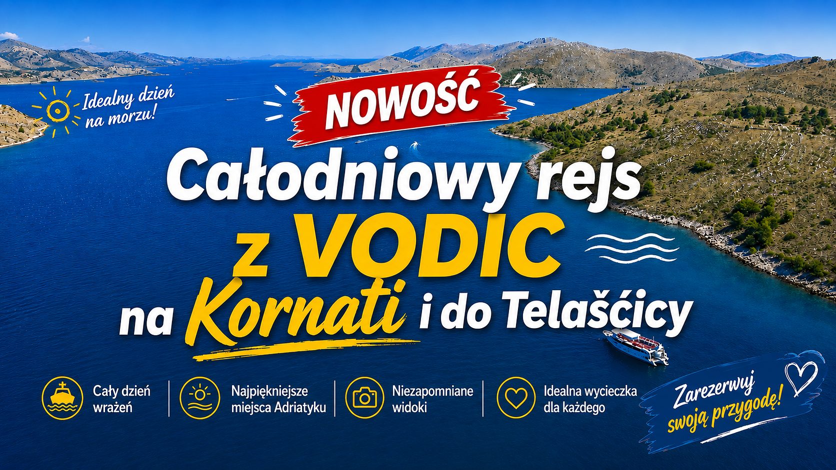 Destina Vodice – Całodniowy rejs na Kornati i do Telašćicy