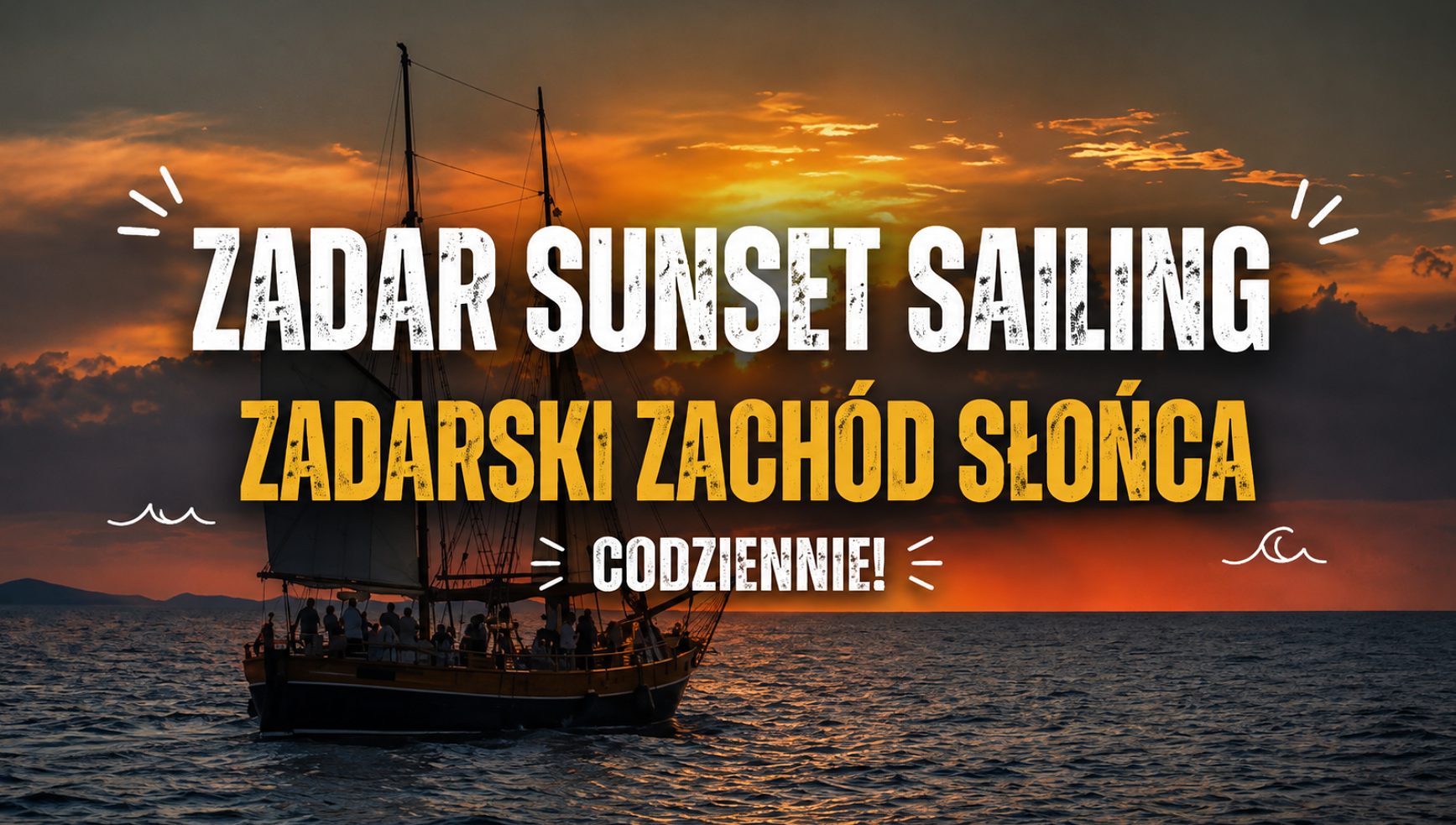 Zadarski zachód słońca - półtoragodzinny rejs żaglowcem